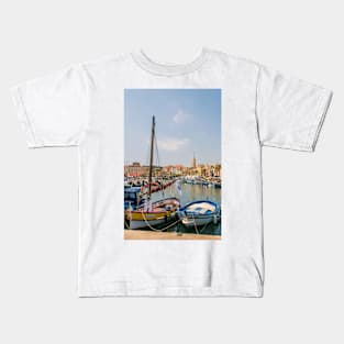 Sanary Harbour, South of France Kids T-Shirt